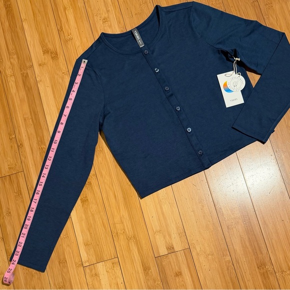 Vuori Women's Blue Cowl Neck Sweater - Picture 12 of 14